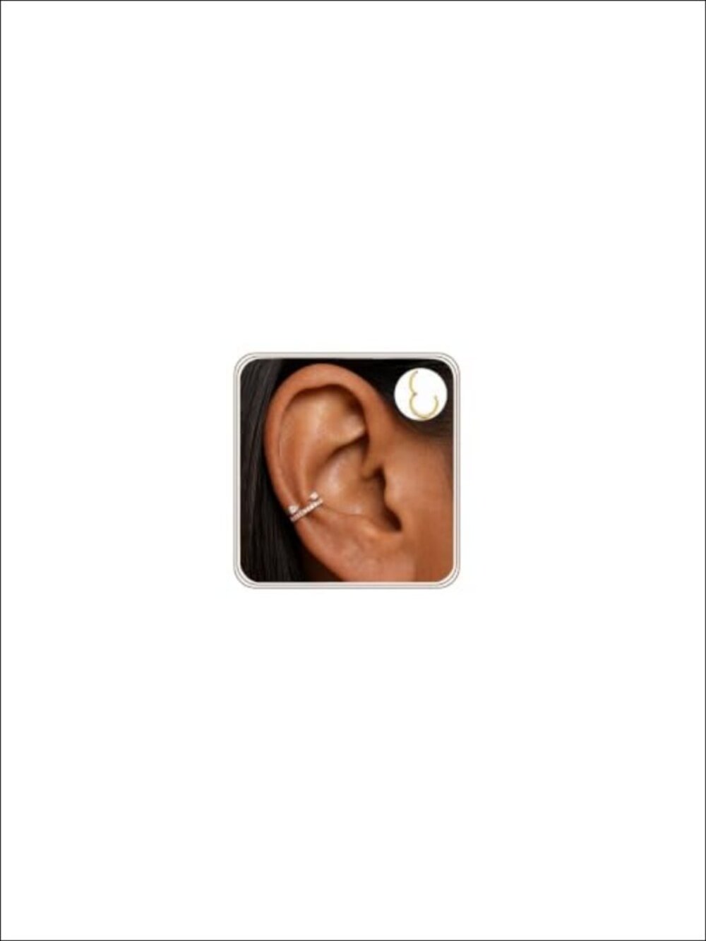 Titanium Cartilage Earrings Double Hoop Helix Piercing Jewelry Hypoallergenic